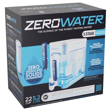 Zerowater ZeroWater Ready-Read 12 cups Blue/White Water Filtration Pitcher ZP-012-RR-2